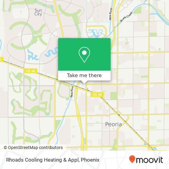 Rhoads Cooling Heating & Appl map