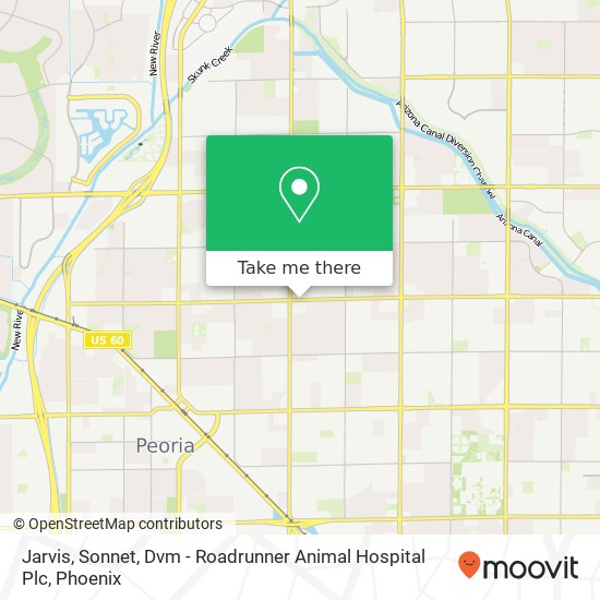 Jarvis, Sonnet, Dvm - Roadrunner Animal Hospital Plc map