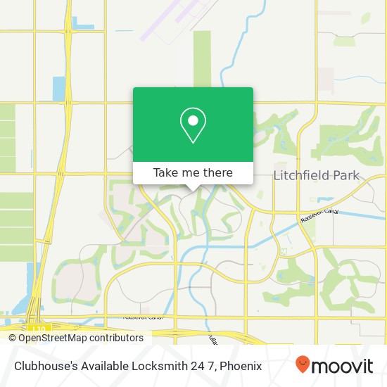 Mapa de Clubhouse's Available Locksmith 24 7