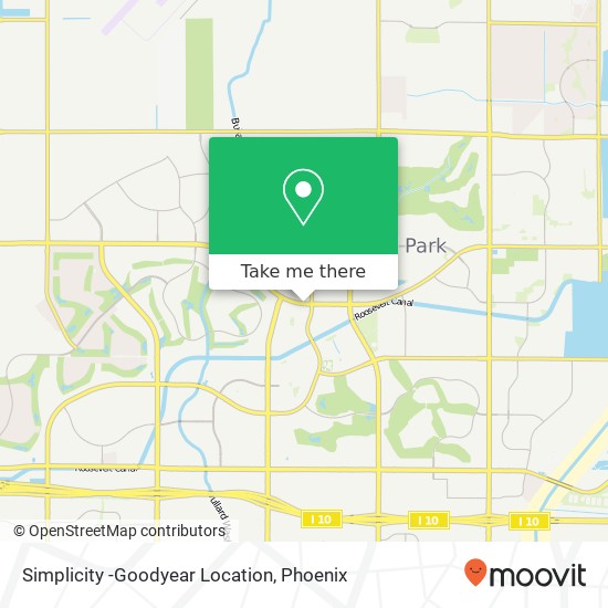 Mapa de Simplicity -Goodyear Location