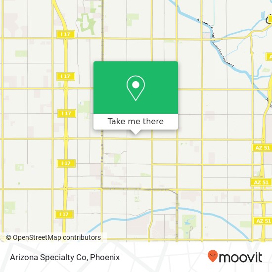 Mapa de Arizona Specialty Co