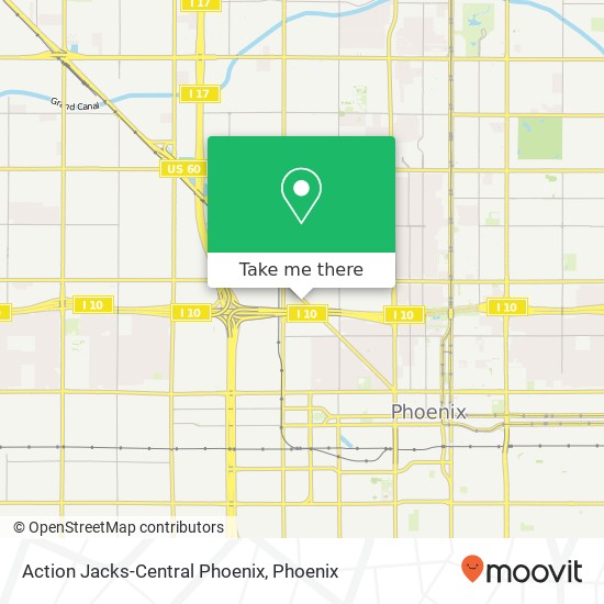 Mapa de Action Jacks-Central Phoenix