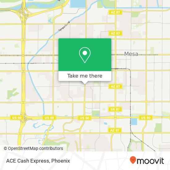 ACE Cash Express map