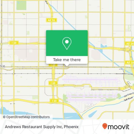 Mapa de Andrews Restaurant Supply Inc