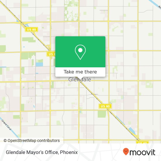 Glendale Mayor's Office map