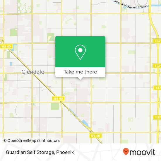 Guardian Self Storage map