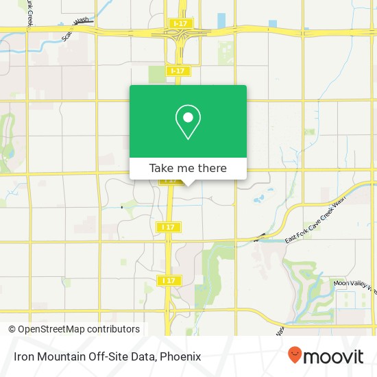 Iron Mountain Off-Site Data map