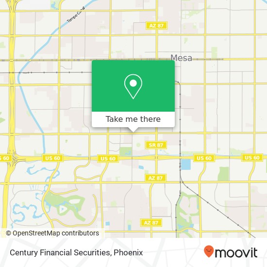 Mapa de Century Financial Securities