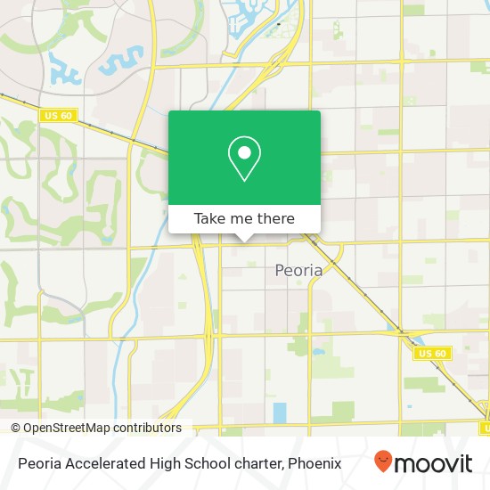 Mapa de Peoria Accelerated High School charter