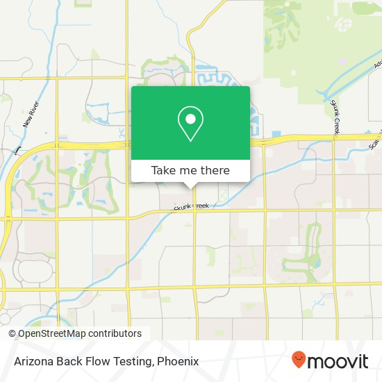 Arizona Back Flow Testing map