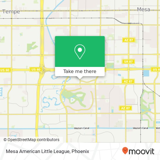 Mesa American Little League map