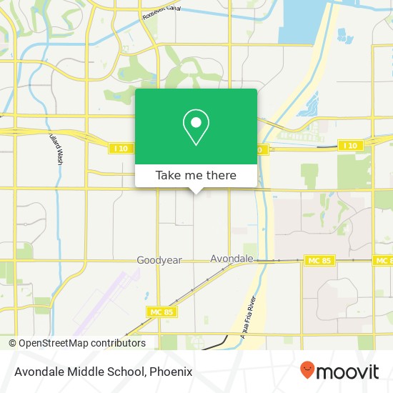 Mapa de Avondale Middle School