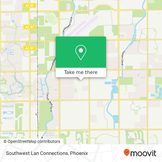 Southwest Lan Connections map