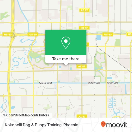 Kokopelli Dog & Puppy Training map