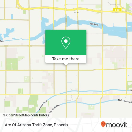 Arc Of Arizona-Thrift Zone map