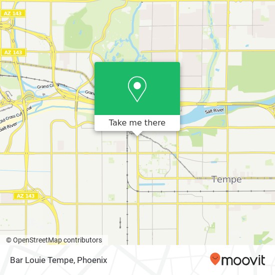 Bar Louie Tempe map