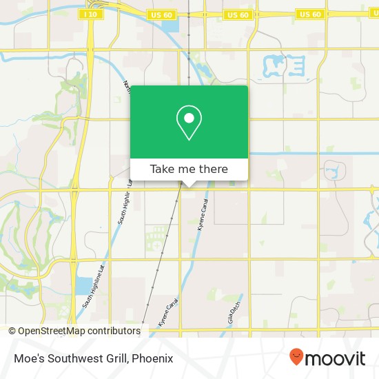 Mapa de Moe's Southwest Grill