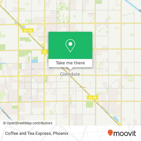 Coffee and Tea Express map