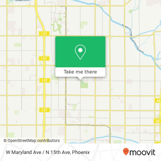 W Maryland Ave / N 15th Ave map