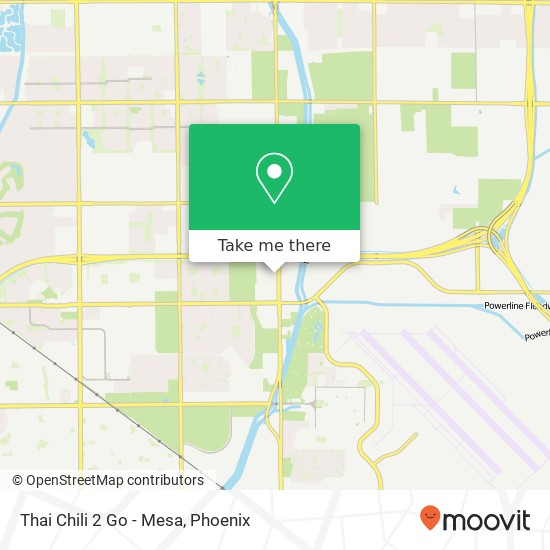 Mapa de Thai Chili 2 Go - Mesa, 4984 S Power Rd Mesa, AZ 85212