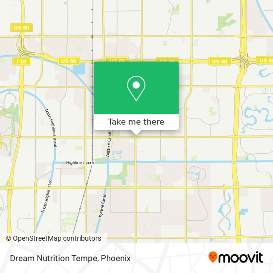 Dream Nutrition Tempe map