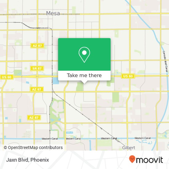 Mapa de Jaxn Blvd, S Horne Mesa, AZ 85204