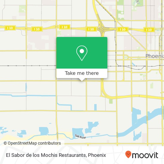 Mapa de El Sabor de los Mochis Restaurants, 1212 S 28th Ave Phoenix, AZ 85009