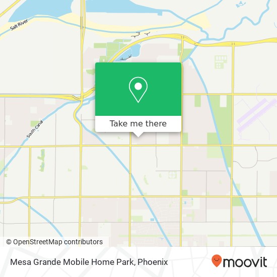 Mesa Grande Mobile Home Park map