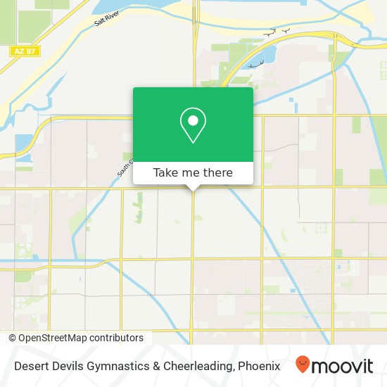 Mapa de Desert Devils Gymnastics & Cheerleading, 1927 N Gilbert Rd Mesa, AZ 85203