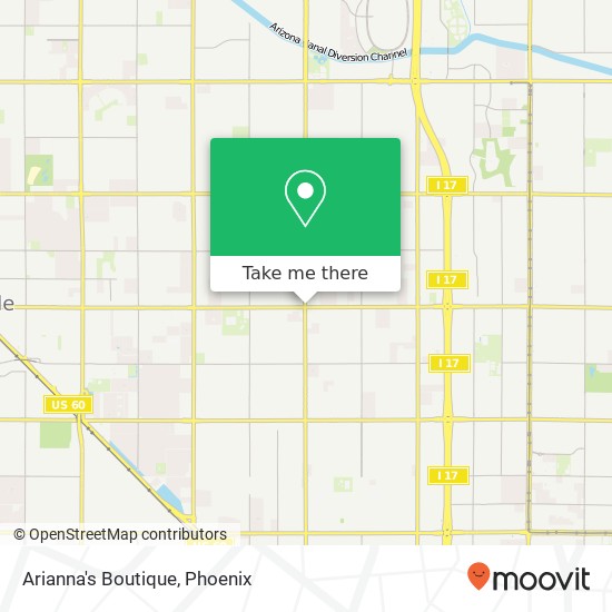Mapa de Arianna's Boutique, N 35th Ave Phoenix, AZ 85051
