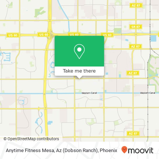 Mapa de Anytime Fitness Mesa, Az (Dobson Ranch)