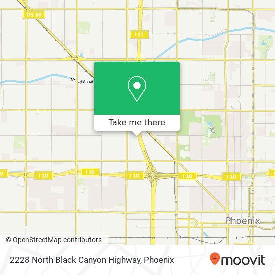 2228 North Black Canyon Highway map