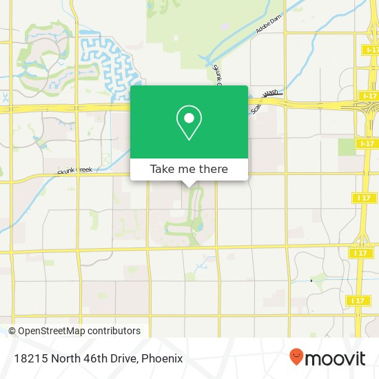 18215 North 46th Drive map