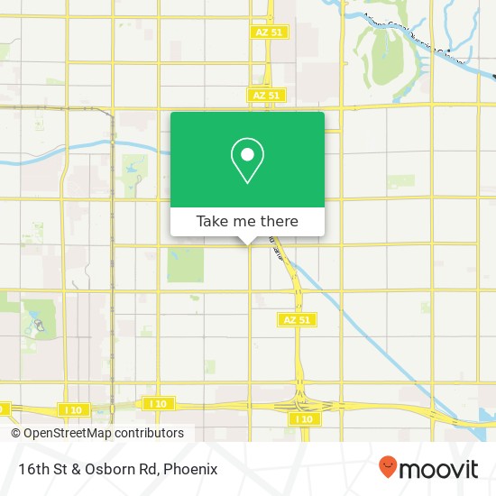 16th St & Osborn Rd map