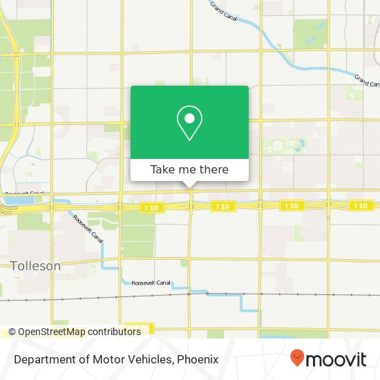 Department of Motor Vehicles map
