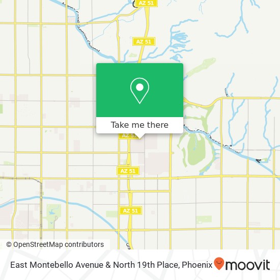 East Montebello Avenue & North 19th Place map