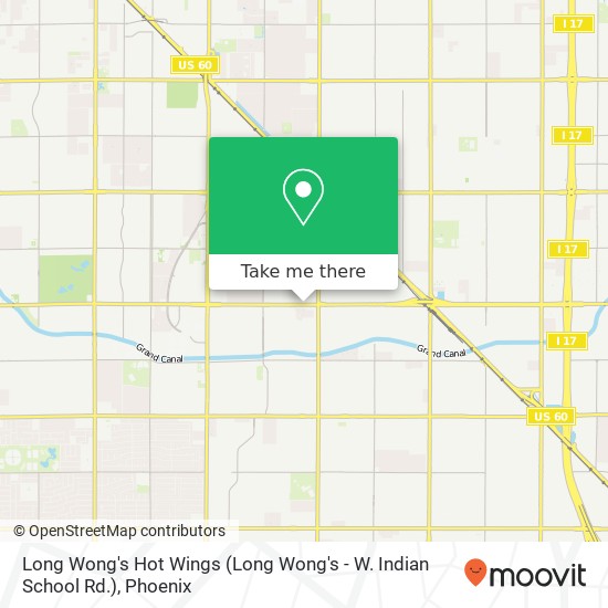 Mapa de Long Wong's Hot Wings (Long Wong's - W. Indian School Rd.)