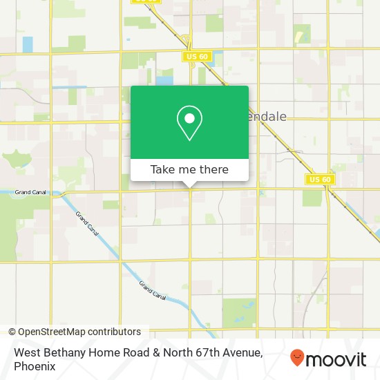 Mapa de West Bethany Home Road & North 67th Avenue