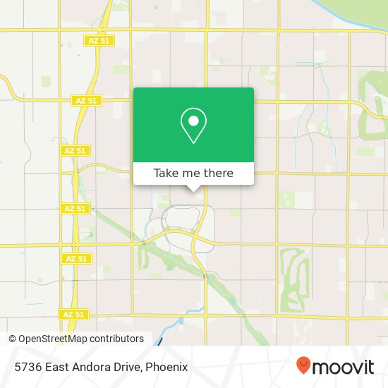 5736 East Andora Drive map