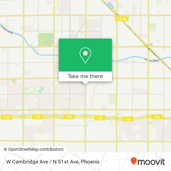 W Cambridge Ave / N 51st Ave map