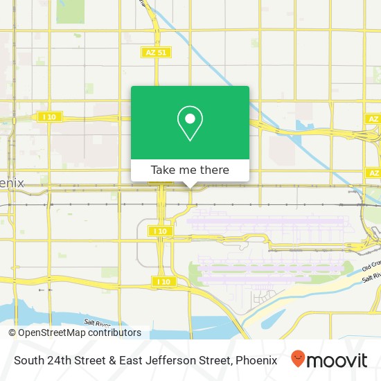 South 24th Street & East Jefferson Street map