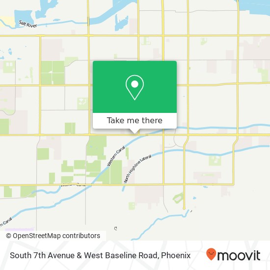 Mapa de South 7th Avenue & West Baseline Road