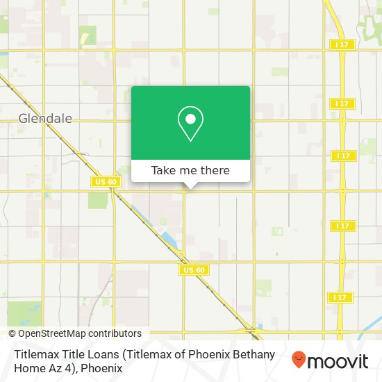 Titlemax Title Loans (Titlemax of Phoenix Bethany Home Az 4) map