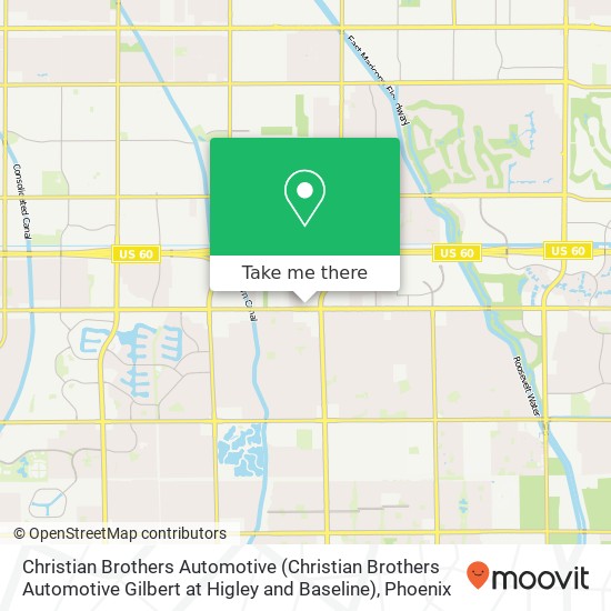 Mapa de Christian Brothers Automotive (Christian Brothers Automotive Gilbert at Higley and Baseline)