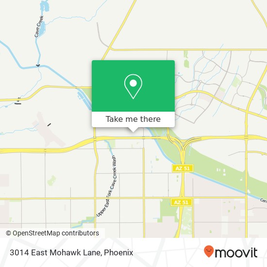 Mapa de 3014 East Mohawk Lane