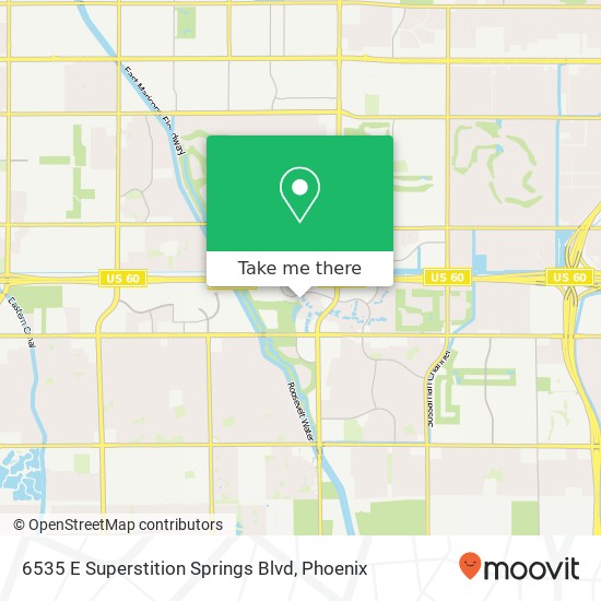 Mapa de 6535 E Superstition Springs Blvd
