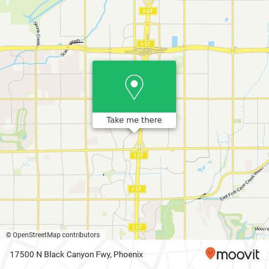 17500 N Black Canyon Fwy map