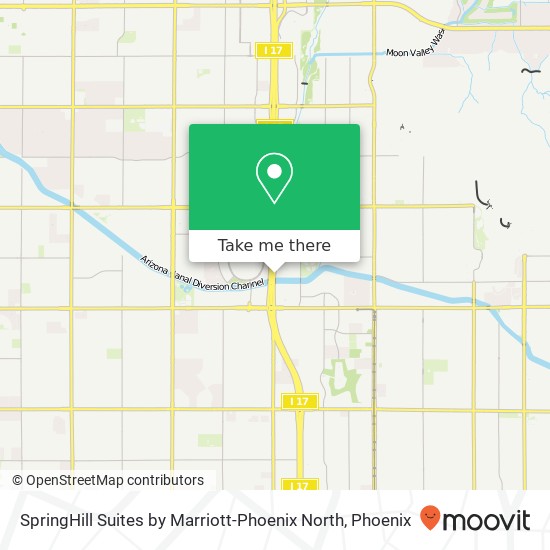 Mapa de SpringHill Suites by Marriott-Phoenix North