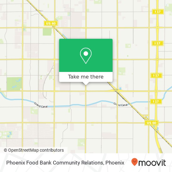 Phoenix Food Bank Community Relations map