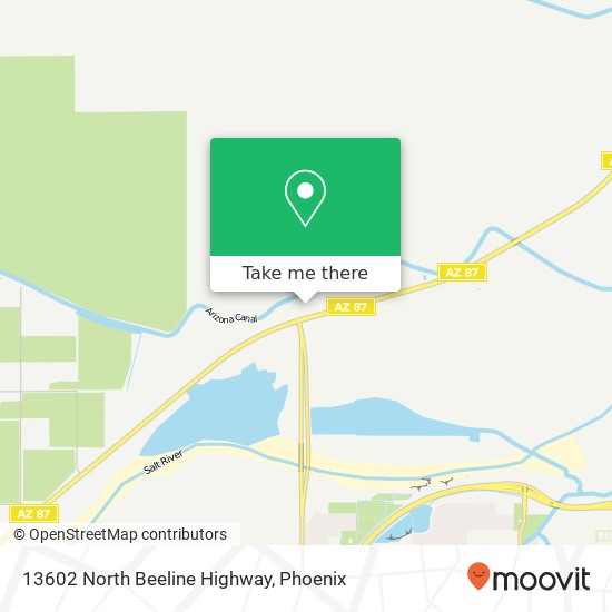 13602 North Beeline Highway map